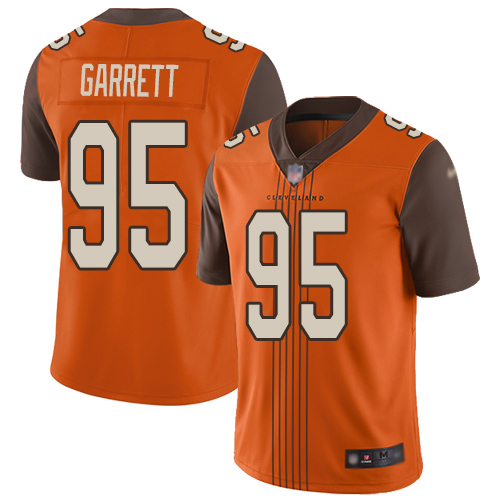 Cleveland Browns Myles Garrett Men Orange Limited Jersey #95 NFL Football City Edition->cleveland browns->NFL Jersey